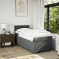 Preview: Boxspringbett mit Matratze Dunkelgrau 100x200 cm Stoff