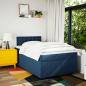 Preview: Boxspringbett mit Matratze Blau 120x200 cm Stoff