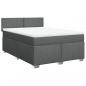 Preview: Boxspringbett mit Matratze Dunkelgrau 140x200 cm Stoff