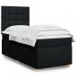 Preview: ARDEBO.de - Boxspringbett mit Matratze Schwarz 80x200 cm Stoff