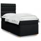 Preview: ARDEBO.de - Boxspringbett mit Matratze Schwarz 80x200 cm Stoff