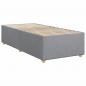 Preview: Boxspringbett mit Matratze Hellgrau 90x190 cm Stoff