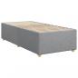 Preview: Boxspringbett mit Matratze Hellgrau 90x190 cm Stoff