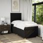 Preview: Boxspringbett mit Matratze Schwarz 90x190 cm Stoff