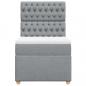 Preview: Boxspringbett mit Matratze Hellgrau 90x190 cm Stoff