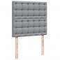 Preview: Boxspringbett mit Matratze Hellgrau 90x190 cm Stoff