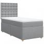 Preview: Boxspringbett mit Matratze Hellgrau 90x200 cm Stoff