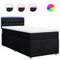 Preview: Boxspringbett mit Matratze Schwarz 90x190 cm Stoff