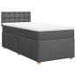 Preview: Boxspringbett mit Matratze Dunkelgrau 90x190 cm Stoff