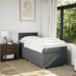 Preview: Boxspringbett mit Matratze Dunkelgrau 90x190 cm Stoff