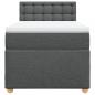 Preview: Boxspringbett mit Matratze Dunkelgrau 90x190 cm Stoff