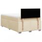 Preview: Boxspringbett mit Matratze Creme 120x200 cm Stoff