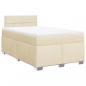 Preview: Boxspringbett mit Matratze Creme 120x200 cm Stoff