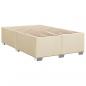 Preview: Boxspringbett mit Matratze Creme 120x200 cm Stoff