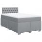 Preview: Boxspringbett mit Matratze Hellgrau 120x200 cm Stoff