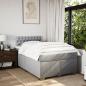 Preview: Boxspringbett mit Matratze Hellgrau 120x200 cm Stoff