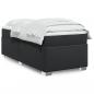 Preview: ARDEBO.de - Boxspringbett mit Matratze Schwarz 90x200 cm Kunstleder