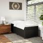 Preview: Boxspringbett mit Matratze Schwarz 90x200 cm Kunstleder