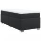 Preview: Boxspringbett mit Matratze Schwarz 90x200 cm Kunstleder