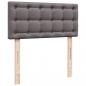 Preview: Boxspringbett mit Matratze Grau 100x200 cm Kunstleder