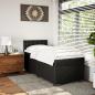 Preview: Boxspringbett mit Matratze Schwarz 90x200 cm Kunstleder