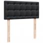 Preview: Boxspringbett mit Matratze Schwarz 90x200 cm Kunstleder