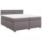 Preview: Boxspringbett mit Matratze Grau 200x200 cm Kunstleder