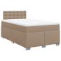 Preview: Boxspringbett Matratze Cappuccino-Braun 140x200cm Kunstleder