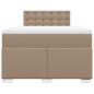 Preview: Boxspringbett Matratze Cappuccino-Braun 140x200cm Kunstleder