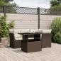 Preview: ARDEBO.de - 5-tlg. Garten-Sofagarnitur mit Kissen Braun Poly Rattan