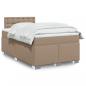 Preview: ARDEBO.de - Boxspringbett Matratze Cappuccino-Braun 120x200cm Kunstleder