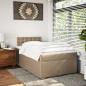 Preview: Boxspringbett Matratze Cappuccino-Braun 120x200cm Kunstleder