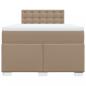 Preview: Boxspringbett Matratze Cappuccino-Braun 120x200cm Kunstleder