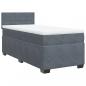 Preview: Boxspringbett mit Matratze Dunkelgrau 90x190 cm Samt