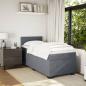 Preview: Boxspringbett mit Matratze Dunkelgrau 90x190 cm Samt