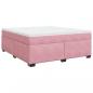 Preview: Boxspringbett mit Matratze Rosa 180x200 cm Samt