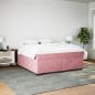 Preview: Boxspringbett mit Matratze Rosa 180x200 cm Samt