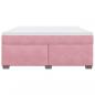 Preview: Boxspringbett mit Matratze Rosa 180x200 cm Samt