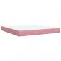 Preview: Boxspringbett mit Matratze Rosa 180x200 cm Samt