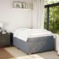 Preview: Boxspringbett mit Matratze Dunkelgrau 120x200 cm Samt