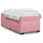 Preview: ARDEBO.de - Boxspringbett mit Matratze Rosa 90x200 cm Samt