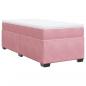 Preview: Boxspringbett mit Matratze Rosa 90x200 cm Samt