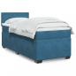 Preview: ARDEBO.de - Boxspringbett mit Matratze Dunkelblau 90x190 cm Samt