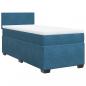 Preview: Boxspringbett mit Matratze Dunkelblau 90x190 cm Samt