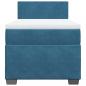 Preview: Boxspringbett mit Matratze Dunkelblau 90x190 cm Samt