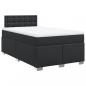 Preview: Boxspringbett mit Matratze Schwarz 120x190 cm Kunstleder