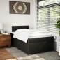 Preview: Boxspringbett mit Matratze Schwarz 120x190 cm Kunstleder