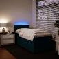 Preview: Boxspringbett mit Matratze Blau 90x200 cm Samt