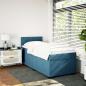 Preview: Boxspringbett mit Matratze Blau 90x200 cm Samt