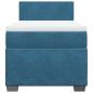 Preview: Boxspringbett mit Matratze Blau 90x200 cm Samt